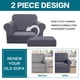 thumbnail image 4 of Funda para muebles, funda turquesa para silla, jacquard gris, 4 of 7