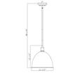 thumbnail image 2 of 1 Light Pendant In Industrial Style-12.5 Inches Tall And 12.5 Inches Wide-Chrome Finish Z-Lite 4500P12-Ch, 2 of 7