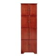 thumbnail image 4 of GVN 72.4" Tall Storage Cabinet Tall Storage Cabinet with 4 Shelves,Freestanding Storage Cabinet,Brown, 4 of 11