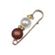 thumbnail image 2 of Broche de perlas con diamantes de imitación, alfiler de Metal con cuentas grandes, joyería para mujeres y niñas, adorno para ropa, hebilla Ropa, zapatos y accesorios Miscelánea Marrón Guardurnaity AP018538-06, 2 of 6