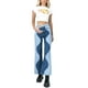 thumbnail image 2 of VISgogo Camiseta Femenina, Patrones de Flores de Letras Cuello Redondo Manga Corta Tops Cortos de Punto Traje de Verano, S/M/L VISgogo  moda, 2 of 7