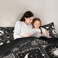 thumbnail image 4 of Feelyou Bohomian Damask Twin Bedding Sets 7-Piece, Gothic Halloween Bedding Comforter Set, Hippie Moon Sun Sheet Sets, Breathable Bedroom Decoration, 4 of 7