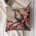 thumbnail image 4 of bird branch flowerslinen toss pillowcase decoration pillowcase gifting preferred 20x20inch cushion cover sofa pillowcase sofa bedroom living room car, 4 of 4