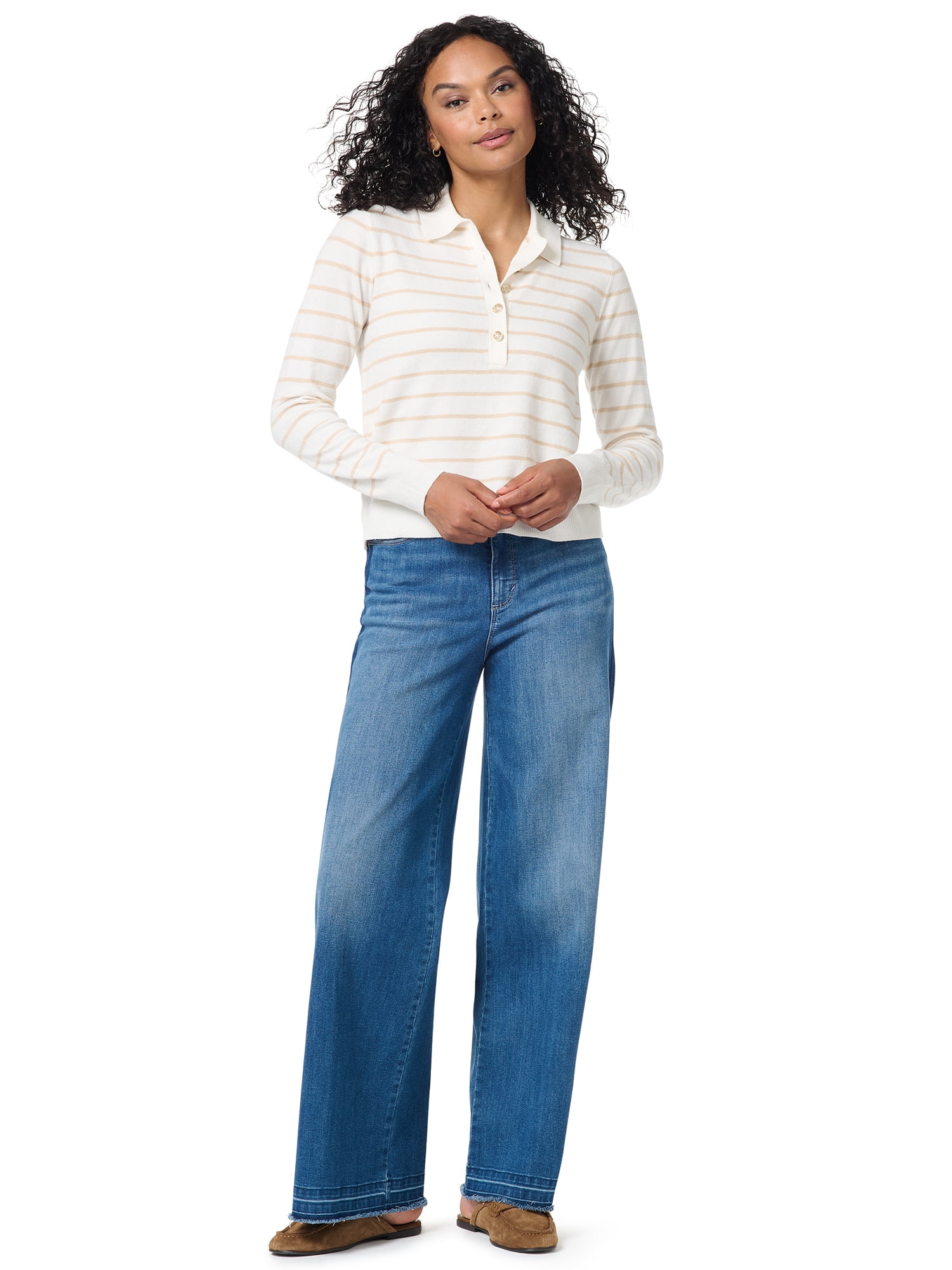 Gloria Vanderbilt Swan Series Women's Polo Sweater, Sizes XS-XL