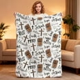 thumbnail image 4 of Kingfansion Super Soft Christian Bible Jesus Throw Blanket, Jesus Bible Verse Warm Faith Prayer Blanket, Cozy Bible Verse Warm Blankets for Home Decor, Prayer, Reading & GiftingPlush Flannel Fleece, 4 of 4