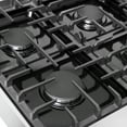 thumbnail image 4 of Slide-In Counter Gas Cooktop with 6 Sealed Italian Burners, Black Porcelain Surface, Cast Iron Grates, Metal Knobs in Stainless Steel, 4 of 14
