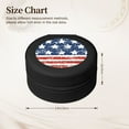 thumbnail image 2 of Yiaed USA Colors Stripes1 Print Travel Jewelry Case Bridesmaid Gift Boxes Jewelry Travel Organizer Small Round Jewelry Box Mini Storage-Black, 2 of 7