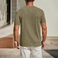 thumbnail image 4 of Économies d'Été 2025 Mode Décontractée pour Hommes Pull-Over Couleur Unie Manches Courtes Col Rond Blouses, 4 of 7