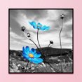 thumbnail image 2 of Cuadros Decorativos 11CT Estampado Impreso Flor Azul Bordado Obras de Arte Decoraciones de Arte de Pared para el Hogar JShteea Nuevos Originales, 2 of 5