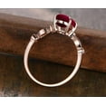 thumbnail image 3 of 1.75 Carat 8x6mm Ruby and Moissanite Diamond Engagement Ring in 10k Rose Gold for her, 3 of 3