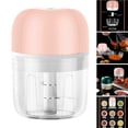 thumbnail image 3 of USB carga de eléctrica imentos frutas nueces pimienta jengibre carne de cocina de 250ml rosa 3 s 250ml Rosa Baoblaze Picadora de ajo eléctrica, 3 of 7