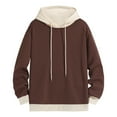 thumbnail image 5 of TOWED22 Hoodies for Men Lightweight Oversized Pullover Sweatshirts Fall Loose Fit Casual Hooded with Pocket(Coffee,S), 5 of 7