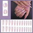 thumbnail image 2 of Uñas postizas largas - Uñas postizas con revestimiento de degradado manchado Adepaton BST3001786-1, 2 of 5