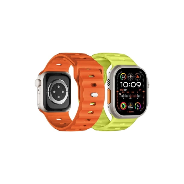 Correas Sport compatibles con Applewatch Ultra Band de 38/40/41/42/44/45/49mm, 2 piezas