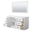 thumbnail image 2 of Wyndham Collection Miranda 66" Plywood Single Bathroom Vanity in White/Black, 2 of 5