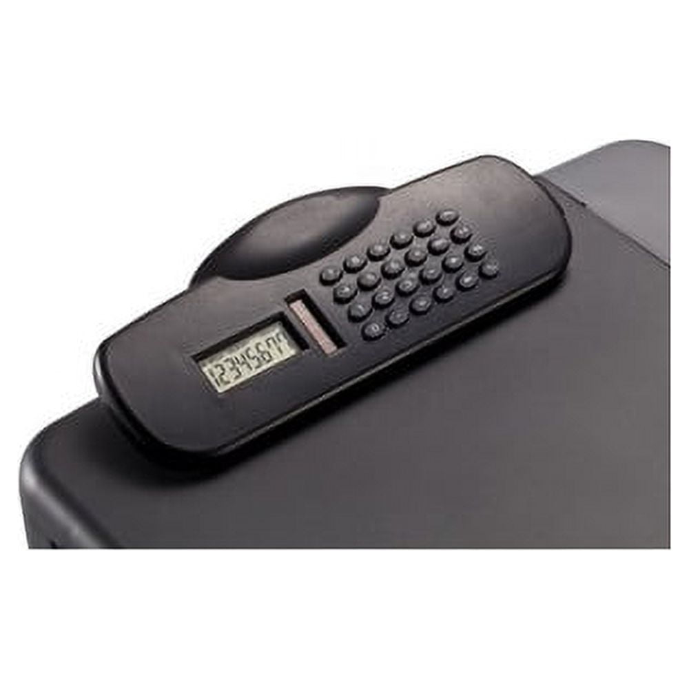 OIC Calculator Storage Portable Clipboard Low-profile - Heavy Duty - Plastic - Charcoal Black - 1 Each