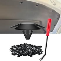 100Pcs Hood Insulation Retainers with Fastener Remover for Chrysler, Jeep, Dodge, Ram Quality Nylon Push Rivets