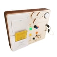 thumbnail image 1 of Tablero de actividades de madera enchufe enchufe interruptor eléctrico juguete de desarrollo habilidades motoras finas juguetes educativos para edades perfke cambiar el tablero ocupado, 1 of 6