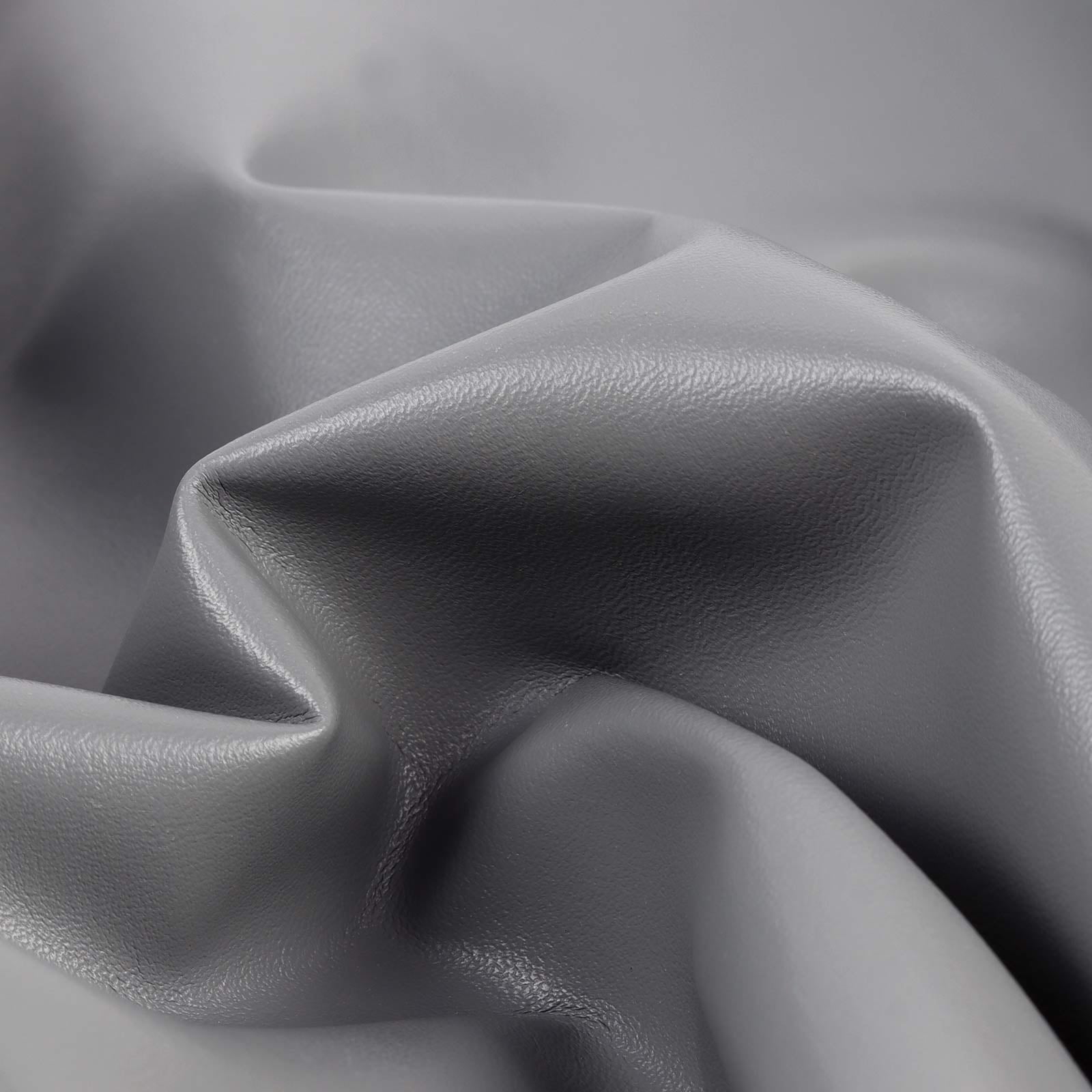 Gray Marine Vinyl PU Faux Leather Fabric Home Decor Fabric for Crafts DIY Outdoor Upholstery 53" Wide