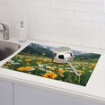 thumbnail image 6 of Honeii Mountain Daisy Meadow Print Kitchen Drying Mat Coffee Bar Mat Hide Stain Coffee Maker Mat for Countertops Coffee Pot Dish Drying Mat, 6 of 7