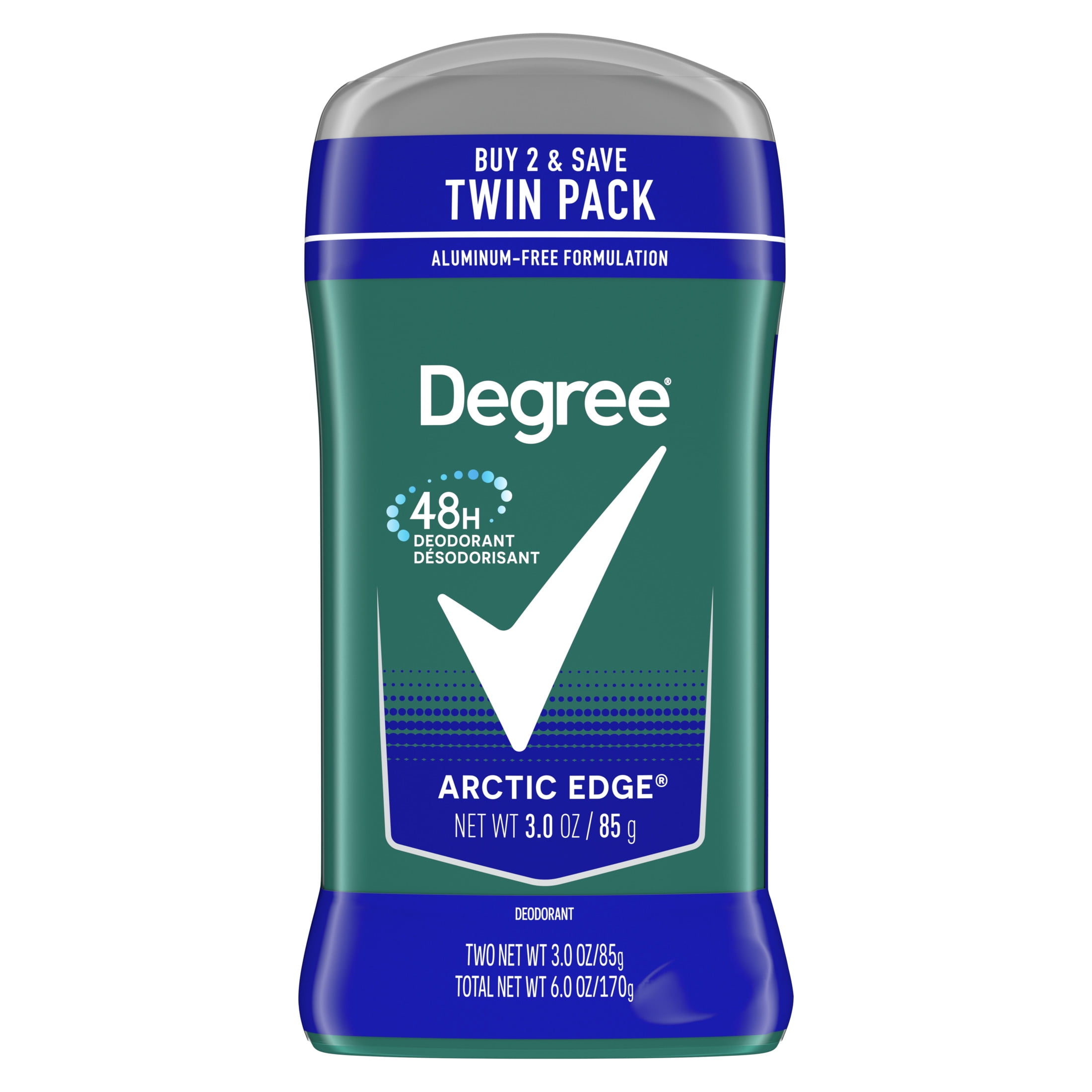 Degree Long Lasting Men's Antiperspirant Deodorant Stick Twin Pack