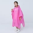 thumbnail image 4 of Yesbay Rain Poncho Waterproof Non-Disposable Travel Rain Gear Coat for Kids,Red, 4 of 8