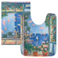 thumbnail image 7 of Yayeee Bath Rugs for Bathroom Floor Set of 2 Non Slip Fluffy Soft Absorbent Mat, Sea Window, 7 of 7