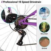 HILAND 26 inch Mountain Bike for Men Women, 18 Speeds High-Carbon Steel Frame, Sport Cycling MTB Bicycle for Adult