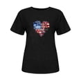 thumbnail image 4 of Camisetas de Manga Corta para las Mujeres Día de la Independencia Impresión Básica Camiseta de Verano, Cuello Redondo Casual Camiseta Blusa, 4 of 4