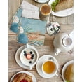 thumbnail image 4 of Teal Brown Beach Coastal Kitchen Dish Towels for Drying Dishes Set of 3, Summer Nautical Coral Shell Botanical Waffle Weave Microfiber Hand Tea Bathroom Towels Quick Dry Absorbent Towel 15.7x23.6, 4 of 7