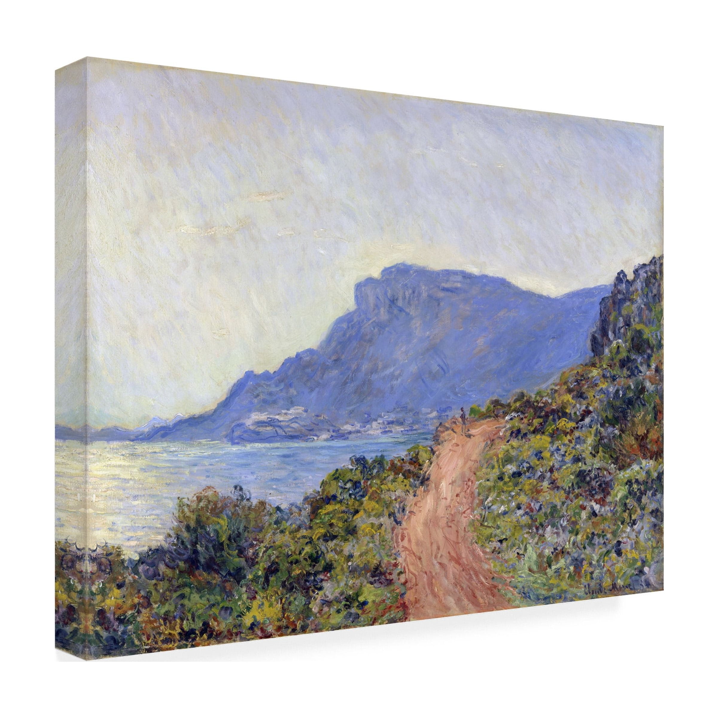 Monet 'La Corniche Near Monaco' Canvas Art