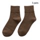 thumbnail image 4 of Guardurnaity Calcetines tobilleros Medias lisas Estiramiento Color sólido Calentador de piernas Largo cálido Transpirable Medias lavables Ropa Medias Café, 4 of 6