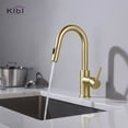 thumbnail image 2 of Kibi USA Single-Hole Pull-Down Kitchen Faucet with Sprayer and Magnetic Docking Brush Gold Brass Finish, 2 of 5