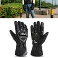 thumbnail image 3 of Guantes de motocicleta con pantalla táctil, nudillos duros, impermeables, resistentes a caídas, guantes de carreras para deportes de motor, color negro L, 3 of 10