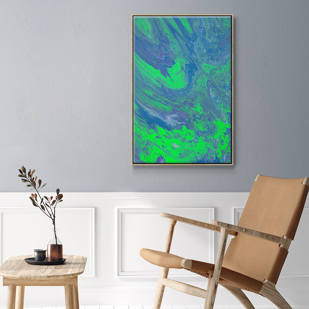 M93 Framed Premium Gallery Wrapped Canvas - Ready to Hang - 17 x 25 - Natural Wood Floating Frame