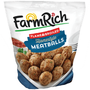 Farm Rich Flame Broiled Homestyle Meatballs, Fully Cooked, High Protein, 28oz