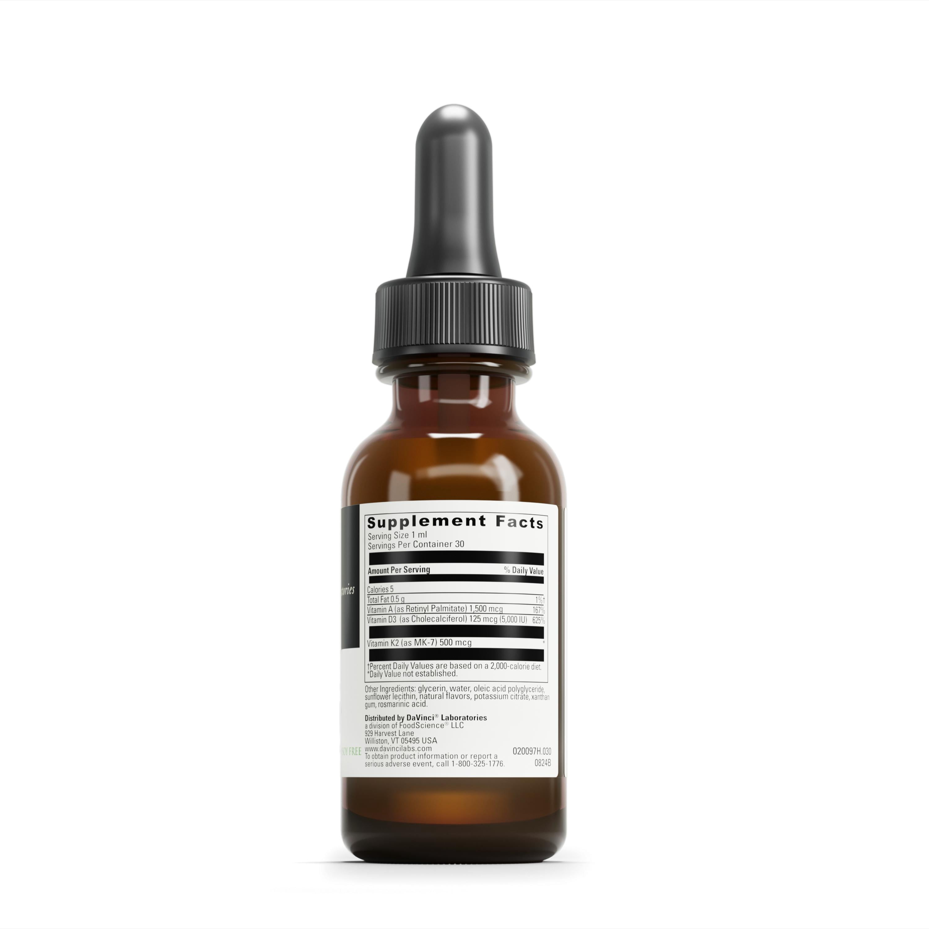 DaVinci Labs Liposomal A.D.K. - Support Immune & Heart Health* - 30 Servings - 30 ml