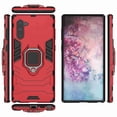 thumbnail image 3 of Dteck Galaxy Note 10 Case, Heavy Duty Armor Protective Rugged 2 in 1 Shock-Absorbing Case with 360 Degree Rotation Ring， Red, 3 of 4