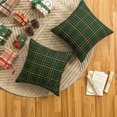 thumbnail image 6 of Pack of 2 Christmas Plaid Decorative Throw Pillow Covers Scottish Tartan Cushion Case for Farmhouse Home Holiday Decor Green, 20 x 20 Inches, 6 of 6