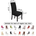 thumbnail image 4 of Dining Room Chair Slipcovers Dining Chair Covers Parsons Chair Slipcover Stretch Chair Covers for Dining Room Set of 8,Black, 4 of 7