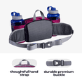 thumbnail image 7 of WATERFLY Unisex Large Capacity Hiking with Bottle Holder Nylon Fanny Pack Waist Bag,Rose Red, 7 of 7
