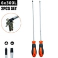 thumbnail image 3 of 12 Inch Long Handle Magnetic Screw Driver Slotted Cross Batch Head Multifunctional Anti-Slip Hand Screwdriver Bits Tools Slotted Screwdriver, 3 of 8