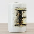 thumbnail image 3 of Letter B Ceramic Toothbrush Holder, Language Uppercase Wild Hot Blurry Effects Image Typography, Decorative Versatile Countertop for Bathroom, 4.5" X 2.7", Orange Black Tan, 3 of 4