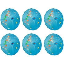 TJ Global PACK OF 6 Japanese Chinese 33" Umbrella Parasol For Wedding Parties, Photography, Costumes, Cosplay, Decoration And Other Events - 6 Umbrellas (Light Blue)