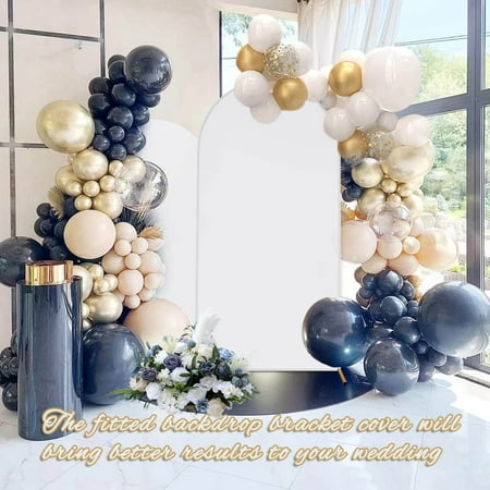 

HEVIRGO Arch Cover Durable Smooth Elegant Wedding Arch Backdrop Cover for Party Baby Shower Banquet Decoration