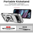 thumbnail image 6 of Compatible with Google Pixel 8 Pro Wireless Charging Case with Sliding Camera Cover Magnetic Car Mount Stand Non-Slip Heavy Duty Shockproof Full Body Protective Cover for Men Women, Silver, 6 of 8