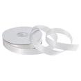 thumbnail image 1 of Unique Bargains 5/8 Inch 50 Yard Satin Ribbon Grosgrain Thin Solid Silk Wedding Bouquet Ribbon for Gift Wrapping Pure White, 1 of 7