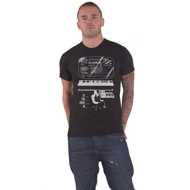 At The Drive In - Camiseta Monitor de Algodón para Adultos Unisex (Negro)