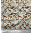 thumbnail image 1 of Soimoi Polyester Crepe Fabric Geometric,Bird & Animals Patchwork Printed Craft Fabric by The Yard 42 Inch Wide, 1 of 3