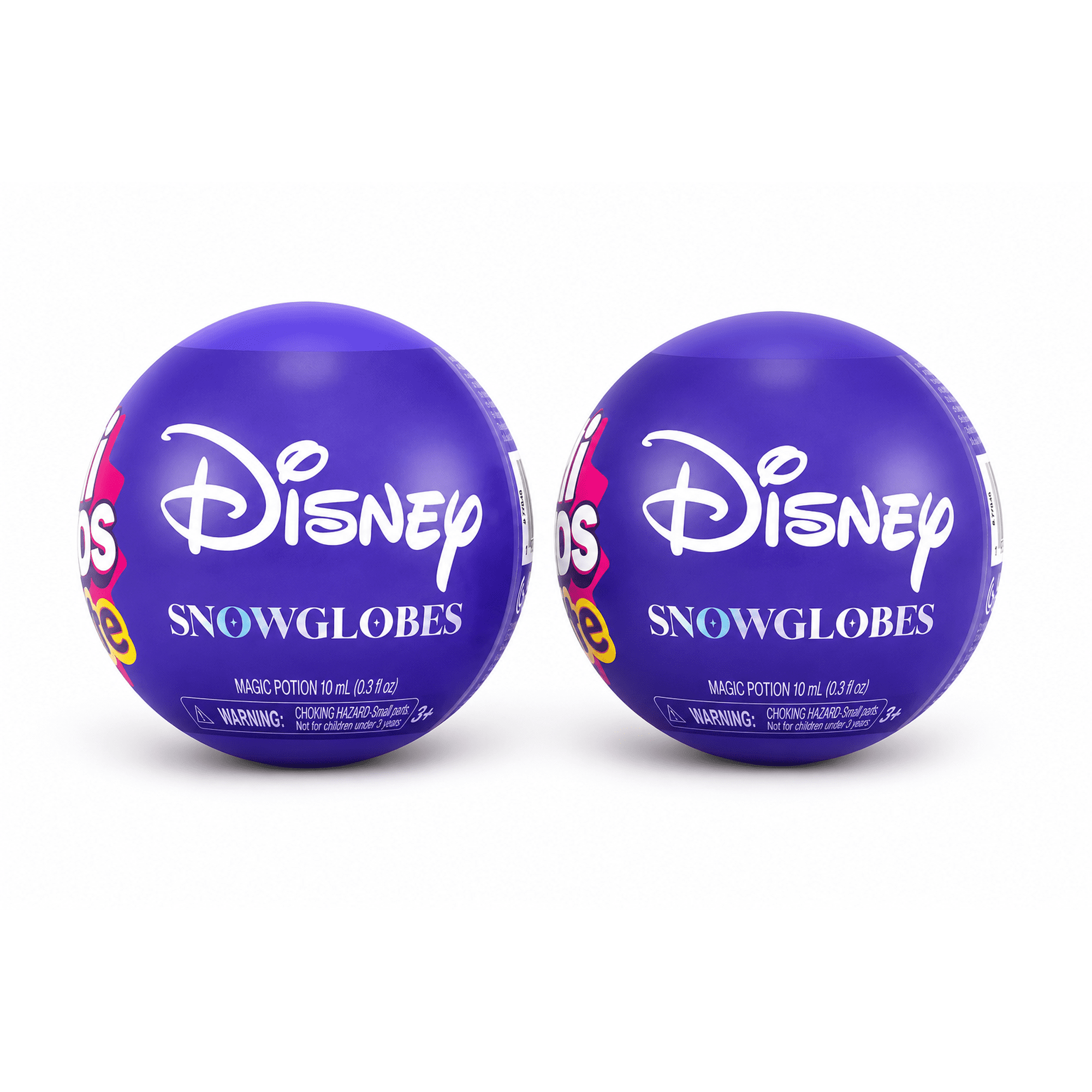 ZURU Mini Brands Create Disney Snow Globes Series 1 Mystery Capsule, 2 Pack Bundle, DIY Surprise Collectible Craft Toy